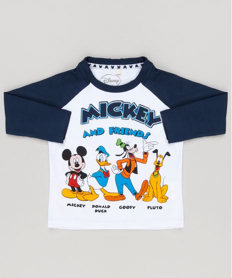 Camiseta-Infantil-Turma-do-Mickey-Raglan-Mickey-Manga-Longa-Gola-Careca-em-Algodao---Sustentavel-Off-White-9203869-Off_White_1