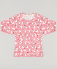 Blusa-Infantil-Estampada-de-Coelhinhos-Manga-Longa-Decote-Redondo-em-Algodao---Sustentavel-Rosa-9137405-Rosa_1