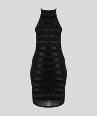 Vestido-Feminino-Halter-Neck-em-Tule-Listrado-com-Alca-Fina-Curto-Preto-9154245-Preto_6