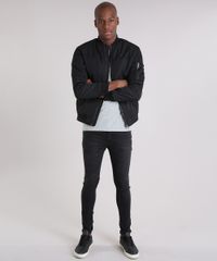 Calca-Jeans-Masculina-Super-Skinny-Cropped-em-Algodao---Sustentavel-Preta-9108173-Preto_3