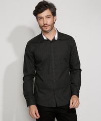 Camisa-Masculina-Slim-com-Punho-Contrastante-Manga-Longa-Preta-9945174-Preto_5
