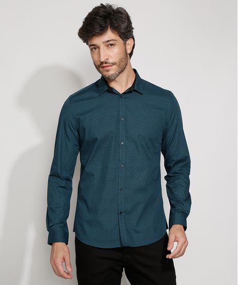 Camisa-Masculina-Slim-Estampada-Mini-Print-de-Folhagem-Manga-Longa-Azul-Petroleo-9947656-Azul_Petroleo_1