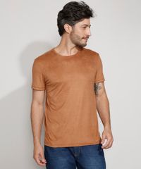 Camiseta-de-Suede-Masculina-Slim-Manga-Curta-Gola-Careca-Caramelo-9980946-Caramelo_1