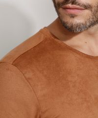 Camiseta-de-Suede-Masculina-Slim-Manga-Curta-Gola-Careca-Caramelo-9980946-Caramelo_6