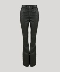 Calca-Feminina-Flare-Resinada-com-Botoes-na-Barra-Cintura-Super-Alta-Preta-9113401-Preto_5