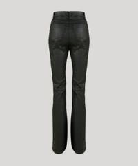 Calca-Feminina-Flare-Resinada-com-Botoes-na-Barra-Cintura-Super-Alta-Preta-9113401-Preto_6