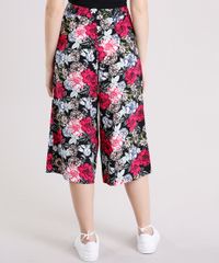 Calca-Feminina-Pantacourt-Estampada-Floral-Preta-8903740-Preto_2