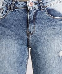 Calca-Jeans-Feminina-Cigarrete-Marmorizada-Destroyed-com-Barra-Desfiada-Azul-Medio-9010649-Azul_Medio_4