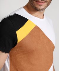 Camiseta-Masculina-Slim-Manga-Curta-com-Recortes-e-Suede-Gola-Careca-Branca-9981476-Branco_5