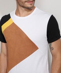 Camiseta-Masculina-Slim-Manga-Curta-com-Recortes-e-Suede-Gola-Careca-Branca-9981476-Branco_6