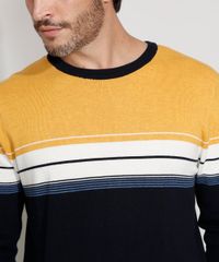 Sueter-de-Trico-Masculino-com-Listras-Gola-Careca-Mostarda-9780953-Mostarda_6