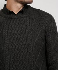 Sueter-de-Trico-Masculino-Texturizado-Gola-Careca-Cinza-Mescla-Escuro-9973739-Cinza_Mescla_Escuro_5