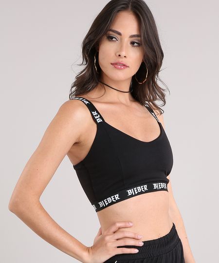 Regata-Feminina-Cropped-Justin-Bieber-com-Elastico-Preto-9163262-Preto_1