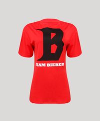 Blusa-Feminina--Team-Bieber--Manga-Curta-Decote-Redondo-em-Algodao---Sustentavel-Vermelha-9129704-Vermelho_5