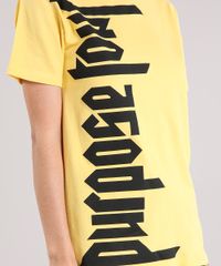 Blusa-Feminina-Justin-Bieber--Purpose-Tour--Manga-Curta-Decote-Redondo-em-Algodao---Sustentavel-Amarela-9129703-Amarelo_4