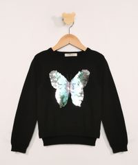Blusa-de-Trico-Infantil-com-Borboleta-em-Paete-Preta-9972136-Preto_1