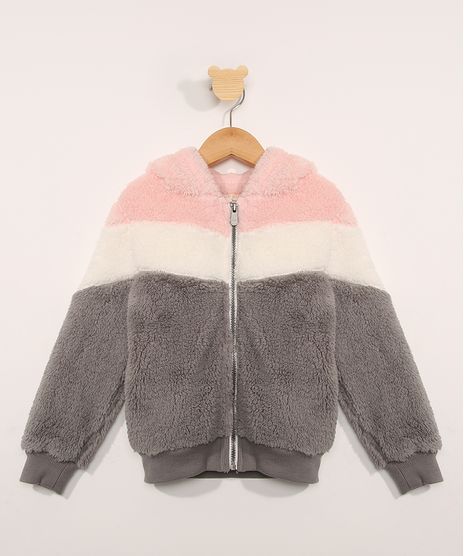 Jaqueta-Infantil-Bomber-em-Pelucia-com-Capuz-Cinza-9972180-Cinza_1