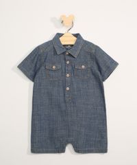 Macaquinho-Jeans-Infantil-Manga-Curta-com-Bolsos--Azul-Claro-9950584-Azul_Claro_1