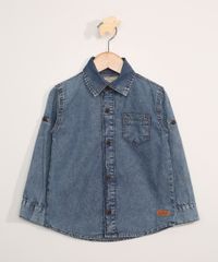 Camisa-Jeans-Infantil-Manga-Longa-com-Bolso-Azul-Escuro-9979743-Azul_Escuro_1