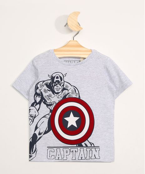 Camiseta-Infantil-Manga-Curta-Capitao-America-Flocada-Cinza-Mescla-Claro-9976792-Cinza_Mescla_Claro_1