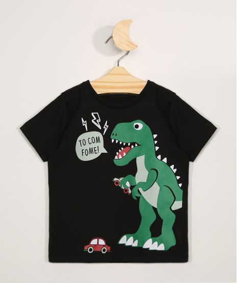 Camiseta-Infantil-Manga-Curta-Dinossauro--To-com-Fome--Preta-9984164-Preto_1