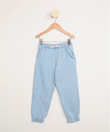 Calca-Jeans-Infantil-Pijama-Estampada-de-Poa-com-Babados-Azul-Claro-9979235-Azul_Claro_1