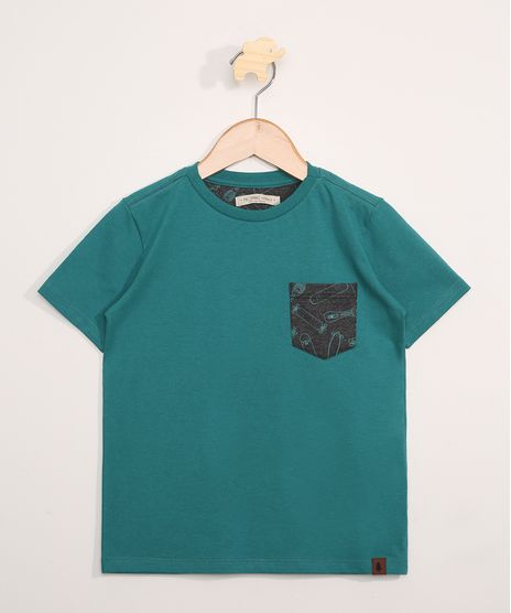 Camiseta-Infantil-Manga-Curta-com-Bolso-Estampado-de-Skate-Verde-9980378-Verde_1