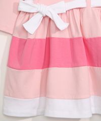 Vestido-Infantil-Manga-Longa-Listrado-com-Recortes-e-Faixa-para-Amarrar--Rosa-Claro-9981651-Rosa_Claro_4