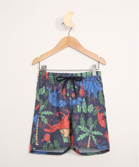 Bermuda-Surf-Infantil-Estampada-de-Dinossauros-com-Cordao-Azul-Marinho-9979523-Azul_Marinho_1