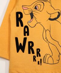 Camiseta-Infantil-Manga-Longa-Simba-Flocada-Gola-Careca-Mostarda-9975856-Mostarda_5