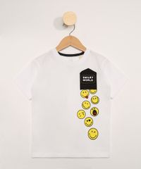 Camiseta-Infantil-Manga-Curta-Smiley-com-Bolso-Invertido-Off-White-9983976-Off_White_1