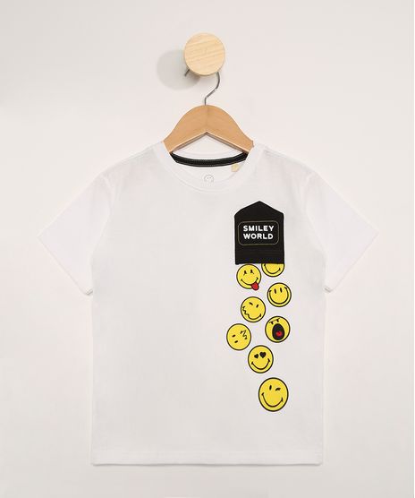 Camiseta-Infantil-Manga-Curta-Smiley-com-Bolso-Invertido-Off-White-9983976-Off_White_1
