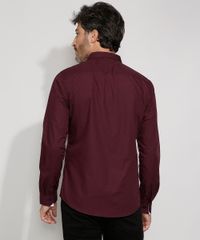 Camisa-Masculina-Slim-com-Punho-Contrastante-Manga-Longa-Vinho-9945173-Vinho_2