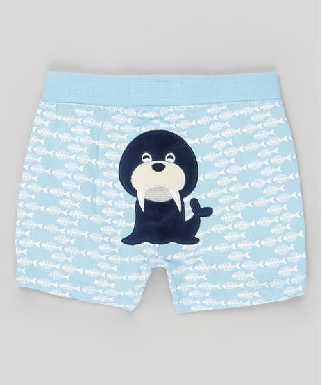 Short-Infantil-Leao-Marinho-Estampado-em-Algodao---Sustentavel-Azul-Claro-8934345-Azul_Claro_1