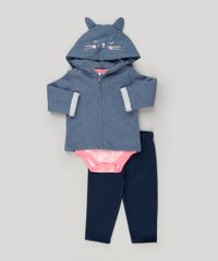 Conjunto-Infantil-de-Blusao-com-Capuz-de-Orelhinhas---Body-Estampado-Floral-Manga-Curta---Calca-em-Moletom-de-Algodao---Sustentavel-Azul-Marinho-8915308-Azul_Marinho_1
