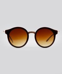 Oculos-de-Sol-Redondo-Feminino-Oneself-Marrom-Escuro-9215484-Marrom_Escuro_1