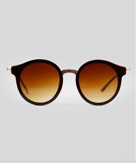 Oculos-de-Sol-Redondo-Feminino-Oneself-Marrom-Escuro-9215484-Marrom_Escuro_1