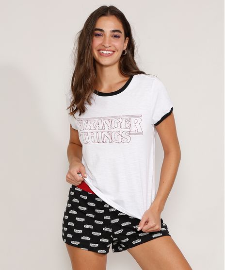 Pijama-Feminino-Manga-Curta-Stranger-Things-Branco-9972754-Branco_1
