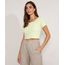 Blusa-Feminina-Manga-Curta-Cropped-Basica-Canelada-com-Botoes-Decote-Redondo-Verde-Claro-9981340-Verde_Claro_1
