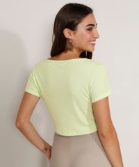 Blusa-Feminina-Manga-Curta-Cropped-Basica-Canelada-com-Botoes-Decote-Redondo-Verde-Claro-9981340-Verde_Claro_2