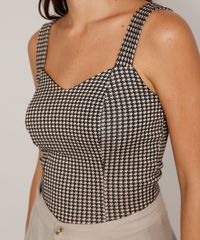 Regata-de-Jacquard-Feminina-Estampada-Pied-de-Poule-Alca-Larga-Decote-Princesa-Preta-9983485-Preto_4