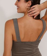 Regata-de-Jacquard-Feminina-Estampada-Pied-de-Poule-Alca-Larga-Decote-Princesa-Preta-9983485-Preto_5