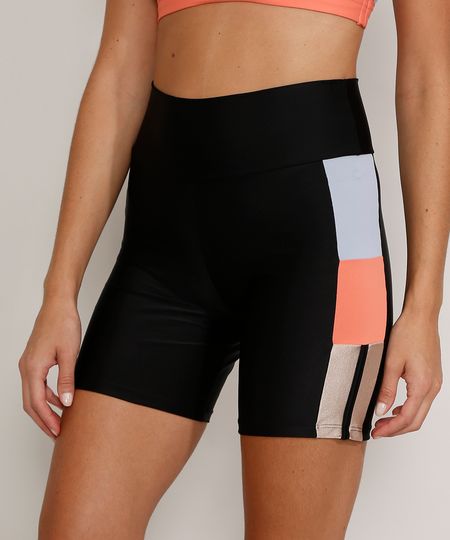 Bermuda-Feminina-Esportiva-Ace-Color-Block-com-Brilho-Preta-9966945-Preto_1