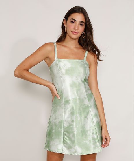 Vestido-Feminino-Curto-Acetinado-Estampado-Tie-Dye-com-Fenda-Alca-Fina-Verde-9977358-Verde_1