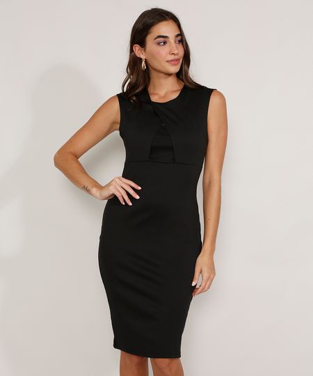 Vestido-Feminino-Midi-Social-com-Transpasse-Sem-Manga-Preto-9975427-Preto_1