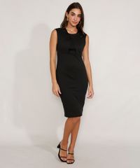 Vestido-Feminino-Midi-Social-com-Transpasse-Sem-Manga-Preto-9975427-Preto_3