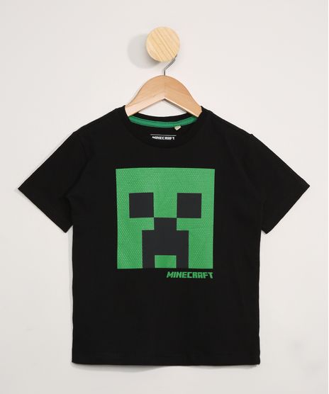 Camiseta-Infantil-Manga-Curta-Minecraft-Preto-9977748-Preto_1