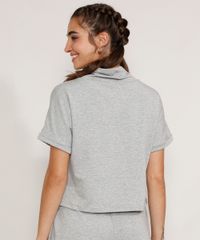 Camiseta-Feminina-Esportiva-Ace-Manga-Curta-Gola-Alta-com-Cadarco-Cinza-Mescla-9978918-Cinza_Mescla_2