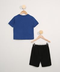 Conjunto-Infantil-Camiseta-Manga-Curta-Looney-Tunes-Azul---Bermuda-Preta-9979114-Preto_3