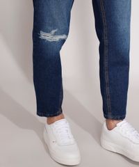 Calca-Jeans-Masculina-Slim-Destroyed-Azul-Escuro-9980344-Azul_Escuro_4